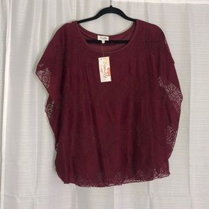 Siren lily maroon lace top